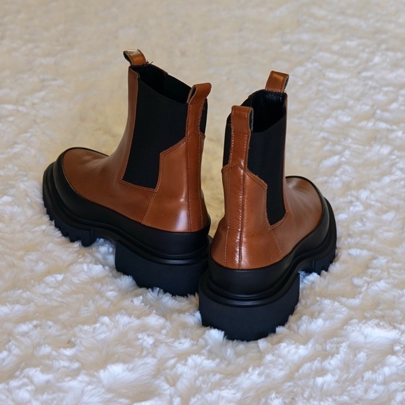 All Saints Harlee Lug Sole Chelsea pull on Leather Boot  - Tan brown - 37/ 7US - Picture 9 of 11